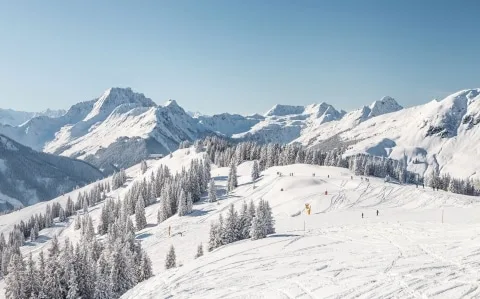 Landschaft im Winter in Saalbach Landschaft im Winter in Saalbach