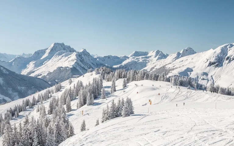 Landschaft im Winter in Saalbach Landschaft im Winter in Saalbach