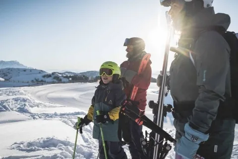 Auf der Piste im Skicircus Saalbach Hinterglemm im Salzburger Land Auf der Piste im Skicircus Saalbach Hinterglemm im Salzburger Land