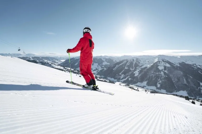 Auf den Pisten im Skicircus im Salzburger Land Auf den Pisten im Skicircus im Salzburger Land